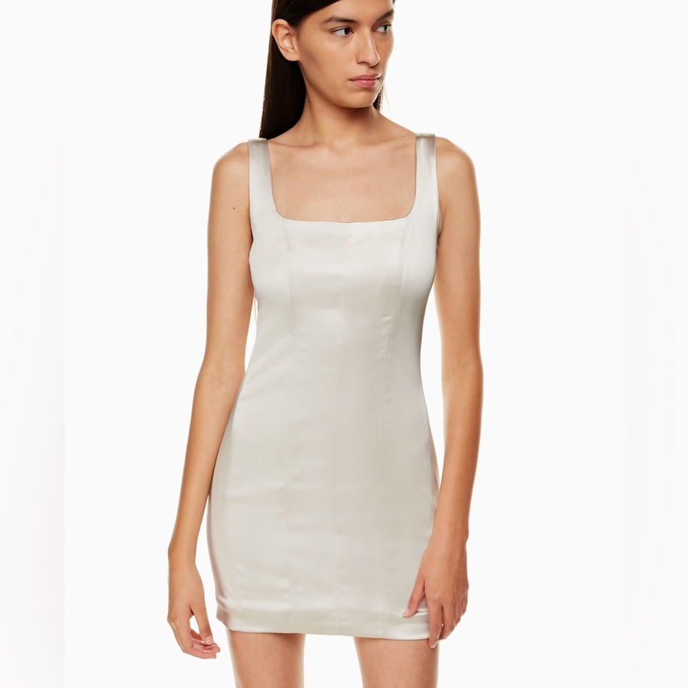 Aritzia TEN by Babaton Premiere Dress in Birch Color Size 8 - Picture 2 of 16